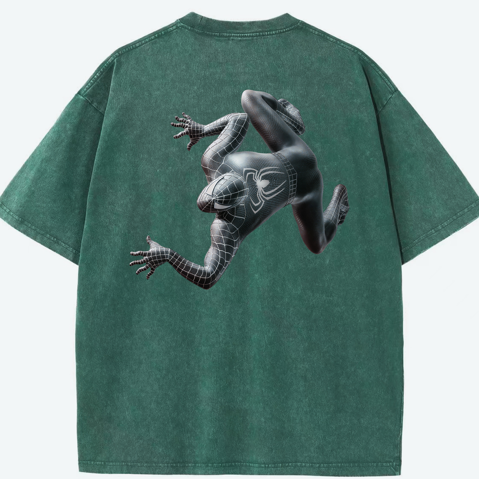 （画像用） Spider Man スパイダーマン 綿100% ヴィンテージ風 半袖Tシャツ（背面プリント）